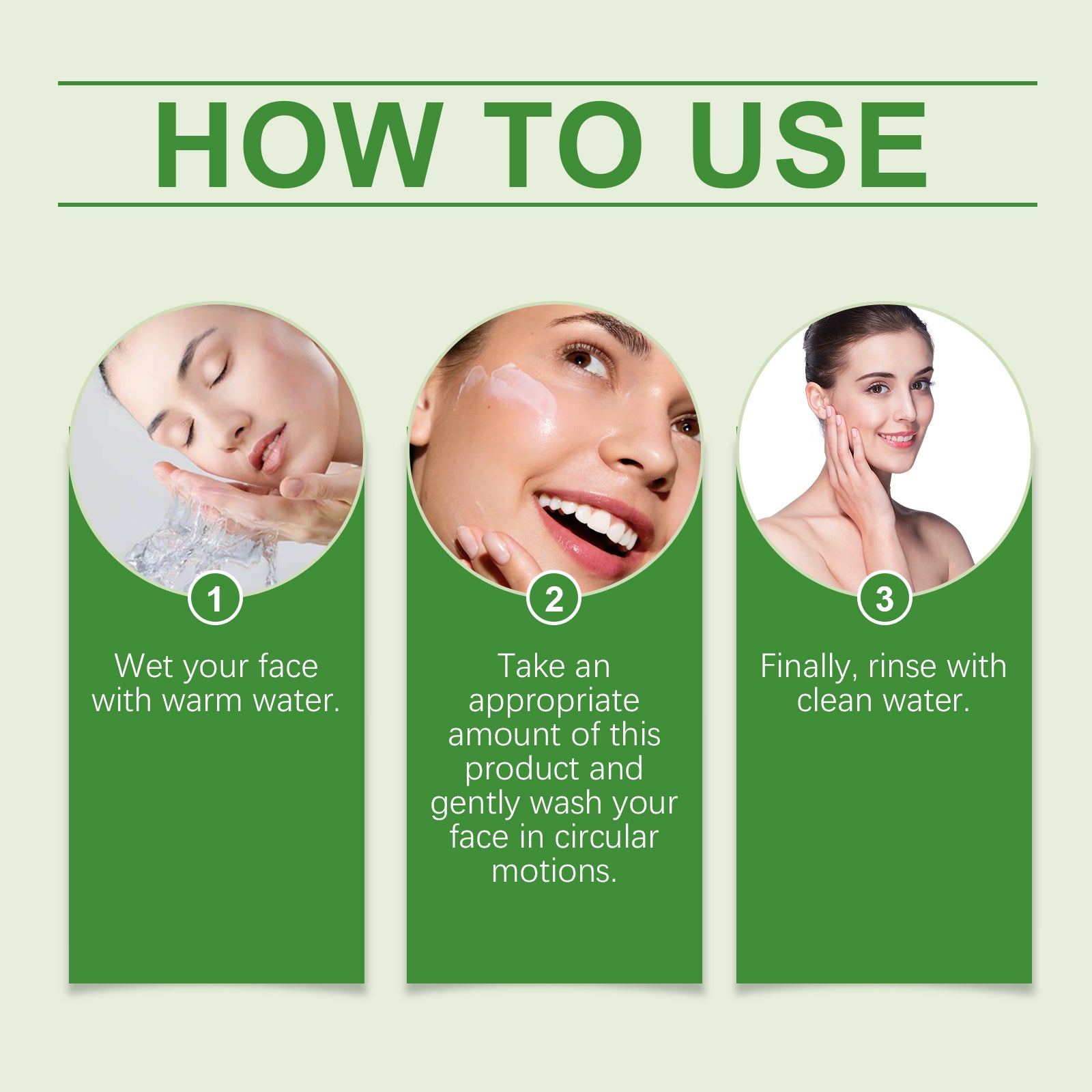 Green Tea Cleansing Gel Gloss Oil Control Clean Balance Skin Moisturizing Moisturizing Skincare Set